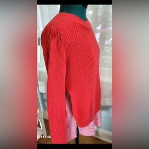 Ralph Lauren Sweater faux button up bottom S